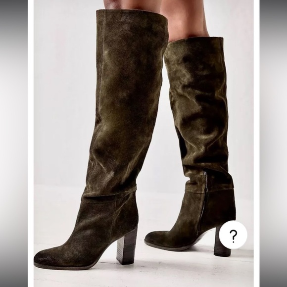 Free People Dakota Over The Knee Boots size 38/7.5 Hunter green - Picture 9 of 11